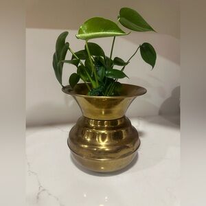 Vintage Brass Planter | Boho & Mid-Century Modern Decor